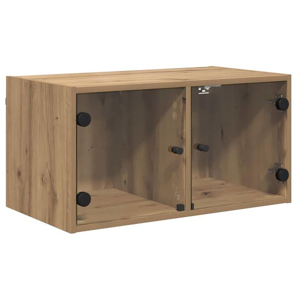 vidaXL Wandkast Artisan Eiken 68 x 37 x 35 cm Bewerkt hout