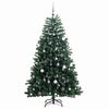 vidaXL Kunstkerstboom met scharnieren 300 LED's en kerstballen 240 cm