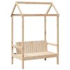 vidaXL Bank met dak 117,5x70x176,5 cm massief grenenhout