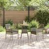 vidaXL Tuin eettafelset 3 pcs Grijs poly rattan