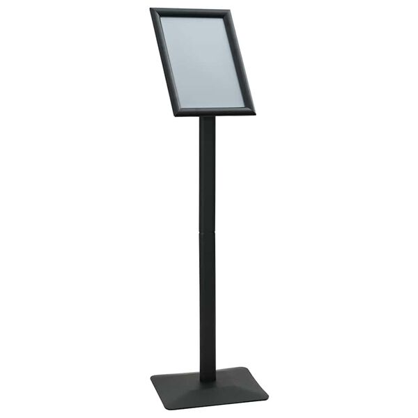 vidaXL Pedestal Posterstand Zwart a4 Aluminium en PVC