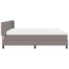 vidaXL Boxspringbed met matras Taupe 200 x 200 cm Polyester
