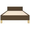 vidaXL Bedframe zonder matras 100x200 cm stof donkerbruin