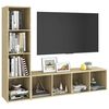 vidaXL Tv-meubelen 2st 142,5x35x36,5 cm bewerkt hout sonoma eikenkleur