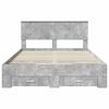 vidaXL Bedframe met hoofdeinde Beton Grijs 160 x 200 cm Bewerkt hout