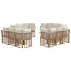 vidaXL Buiten bankenset Naturel Polyester
