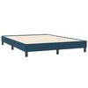 vidaXL Boxspring met matras fluweel donkerblauw 160x210 cm