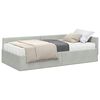 vidaXL Hoekbedframe met Matras 2 st Lichtgrijs 80 x 200 cm Fluweel