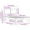 vidaXL Bedframe met Gevoerd Hoofdgedeelte Lichtgrijs 120 x 190 cm