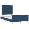 vidaXL Bedframe met hoofdeinde Blauw 120 x 190 cm Stof
