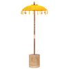 vidaXL Balinese parasol met basis Geel 95 x 95 x 260 cm