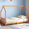 vidaXL Kinderbedframe massief grenenhout wasbruin 90x190 cm
