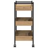 vidaXL Keuken Trolley Artisan Eiken 50 x 30 x 70 cm Bewerkt hout