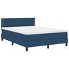 vidaXL Boxspringbed met matras met hoofdeinde Blauw 140 x 190 cm Stof
