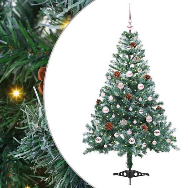 vidaXL Kunstkerstboom met 150 LED Groen 150 cm PVC en Staal
