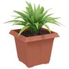 vidaXL Vierkante Bloempot 24 pcs Baksteenrood 20 x 20 x 16 cm