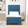 vidaXL Boxspringbed met hoofdeinde Donkerblauw 90 x 200 cm Fluweel