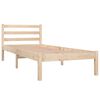 vidaXL Bedframe massief grenenhout zwart 75x190 cm