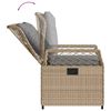 vidaXL 9-delige Tuinset met kussens poly rattan beige