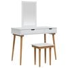 vidaXL Toilettafel Set FAUSKE 3 st Wit 100 x 50 x 143 cm