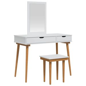 vidaXL Toilettafel Set FAUSKE 3 st Wit 100 x 50 x 143 cm