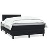 vidaXL Boxspring met matras fluweel zwart 120x210 cm