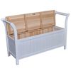 vidaXL Opbergbankje 126x42x75 cm hout wit