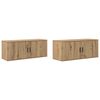 vidaXL Wandtv-kast Set 2 pcs Artisan Eiken Bewerkt hout