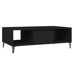 vidaXL Salontafel 103,5x60x35 cm bewerkt hout zwart