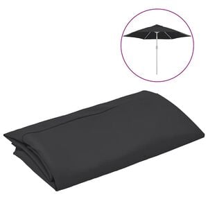 vidaXL Vervangingsdoek voor parasol 300 cm zwart
