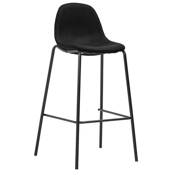 vidaXL Barstoelen 2 st stof zwart