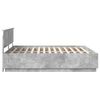 vidaXL Bedframe met hoofdeinde Beton Grijs 200 x 200 cm Bewerkt hout