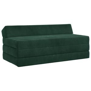 vidaXL Vouwbare Bankbed Donkergroen 120 x 60 x 49 cm Stof