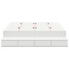vidaXL Opbergbedframe met lade met opslag Wit 140 cm Bewerkt hout