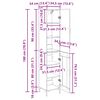 vidaXL Hoge kast Artisan Eiken 69,5 x 34 x 180 cm Bewerkt hout