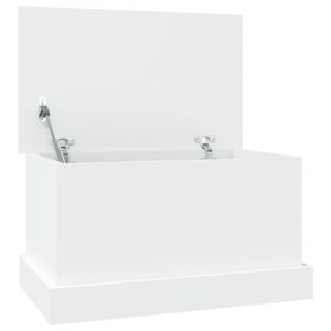 vidaXL Opbergbox Wit 50x30x28 cm Bewerkt Hout