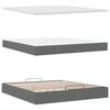 vidaXL Ottoman bed met matras 180x200cm stof donkergrijs