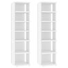 vidaXL Schoenenkasten 2 st 27,5x27x102 cm bewerkt hout wit
