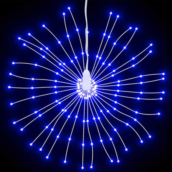 vidaXL Kerstverlichting vuurwerk 140 blauwe LED's 17 cm