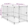 vidaXL Hondenkennel 193,5x97x100 cm staal zwart