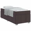 vidaXL Bedframe met matras Donkerbruin 90 x 200 cm Stof