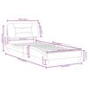 vidaXL Bedframe zonder matras "Hvar" 90x200 cm stof donkergrijs