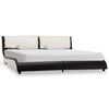 vidaXL Bedframe kunstleer zwart en wit 180x200 cm