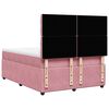 vidaXL Boxspring met matras fluweel roze 140x190 cm