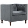 vidaXL Fauteuil stof grijs