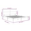 vidaXL Bedframe zonder matras massief grenenhout 200x200 cm