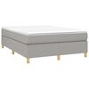 vidaXL Boxspring bed stof lichtgrijs 140x200 cm
