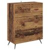 vidaXL Highboard met lade Oud Hout 69,5 x 34 x 180 cm Bewerkt hout