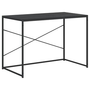 vidaXL Computerbureau 110x60x70 cm bewerkt hout zwart