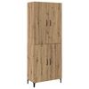 vidaXL Hoge kast 2 pcs Artisan Eiken 69,5 x 34 x 180 cm Bewerkt hout